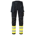 Portwest FR416 - PW3 FR Hi - vis klasse 1 hængelomme bukser Gul/Sort - Sikkerhedsgiganten