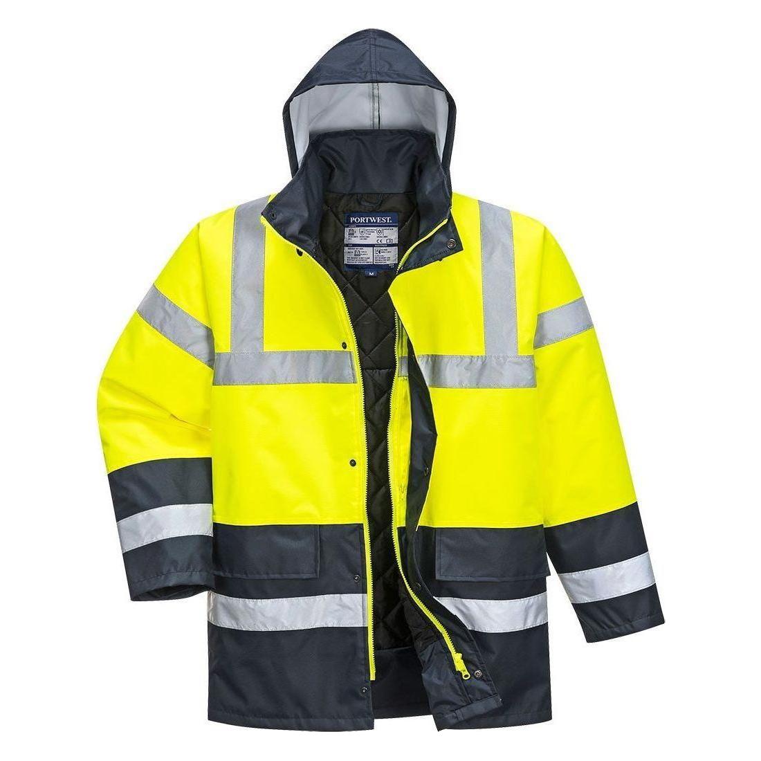Portwest Hi - Vis 2 Farvet Trafikjakke S466 - Sikkerhedsgiganten