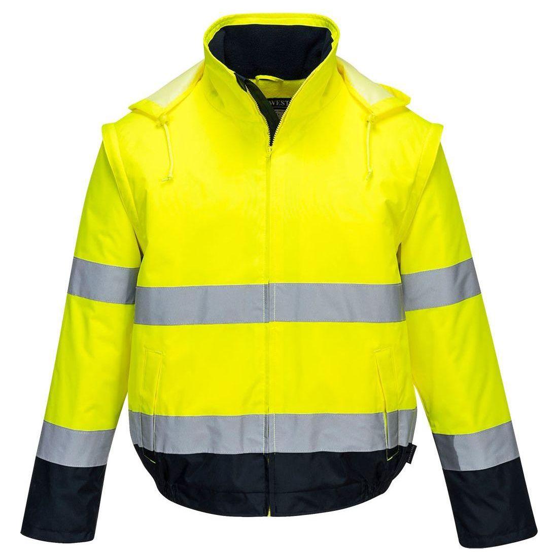Portwest Hi - vis 2 i 1 kontrast let pilotjakke C464 - Sikkerhedsgiganten