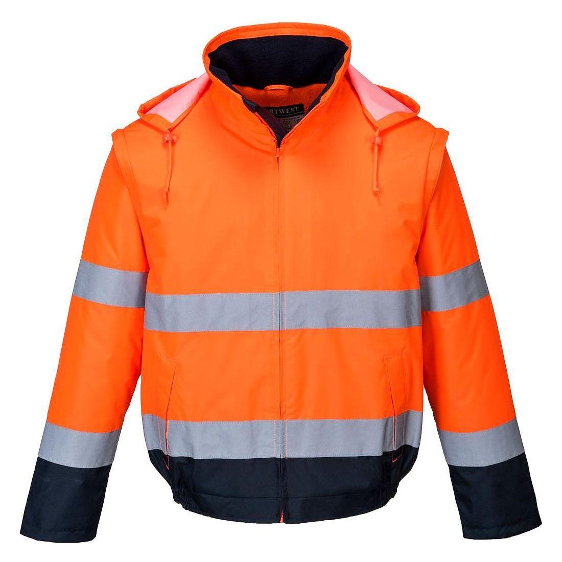 Portwest Hi - vis 2 i 1 kontrast let pilotjakke C464 - Sikkerhedsgiganten