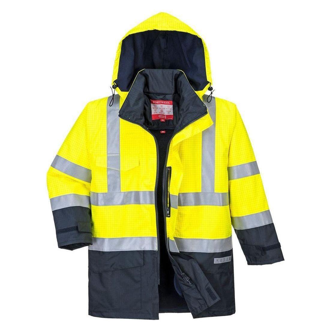 Portwest Hi - vis Bizflame vandtæt multibeskyttende jakke S779 - Sikkerhedsgiganten