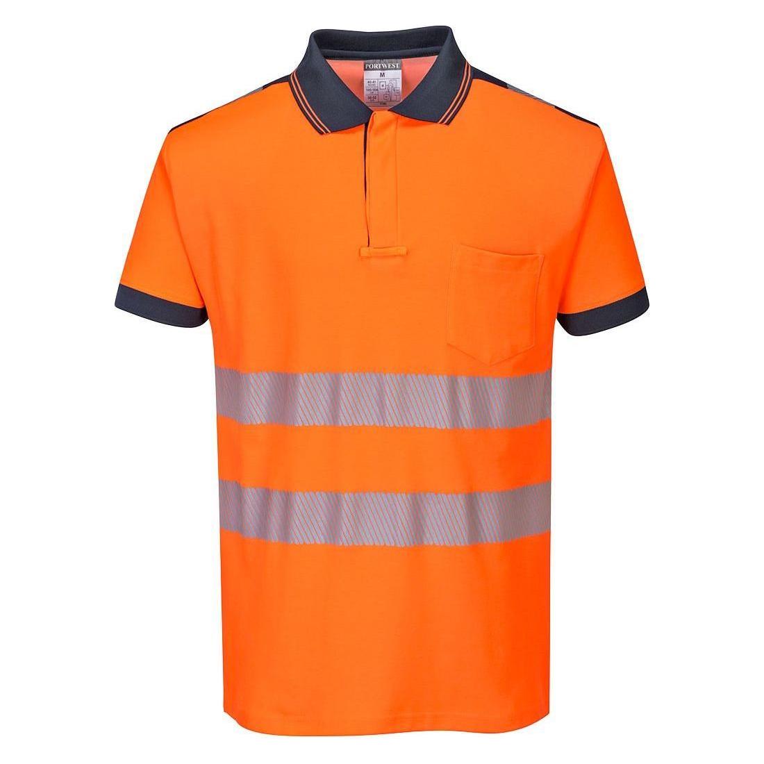 Portwest PW3 Hi - vis bomulds comfort Poloshirts T180 - Sikkerhedsgiganten