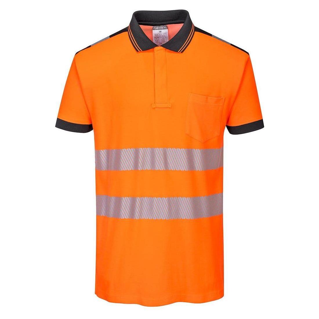 Portwest PW3 Hi - vis bomulds comfort Poloshirts T180 - Sikkerhedsgiganten