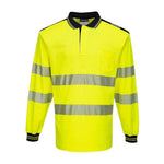 Portwest PW3 Hi - Vis Langærmet Polo T184 - Sikkerhedsgiganten