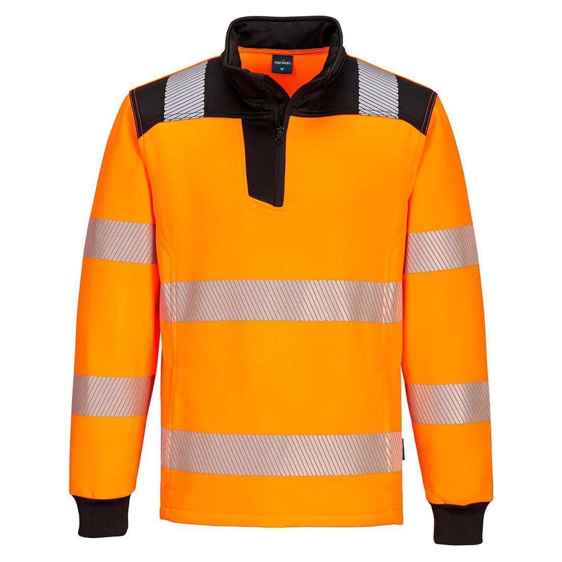 Portwest PW3 hi - vis sweatshirt med kort lynlås PW326 - Sikkerhedsgiganten