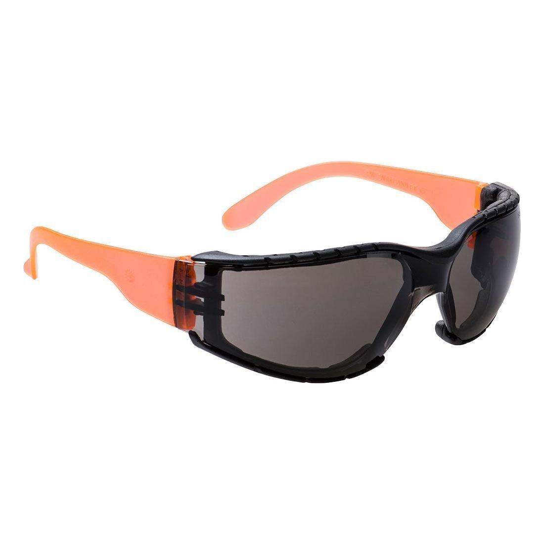 Portwest Wrap Around Plus sikkerhedsbrille PS32 røg - Sikkerhedsgiganten
