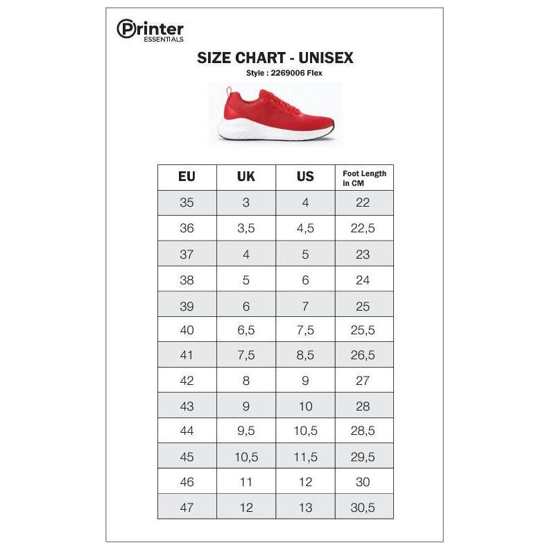 Printer Flex Sneakers Unisex - Sikkerhedsgiganten