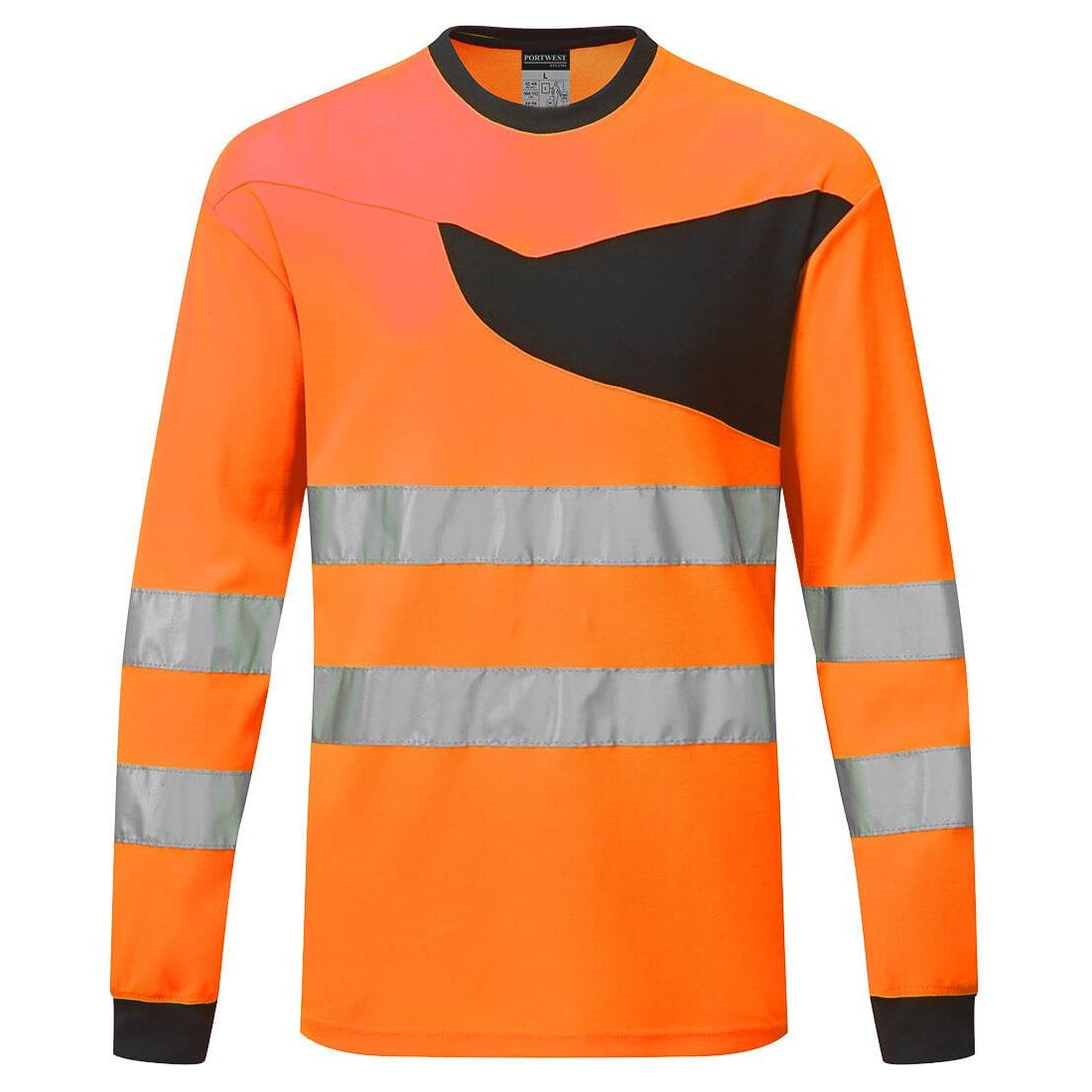 PW221 - PW2 hi - vis langærmet T - shirt - Sikkerhedsgiganten