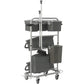 Rengøringsvogn, Vikan Slimliner, 795x400x830mm, grå, metal/PVC/PP/aluminium, til fugtsystem, med til - Sikkerhedsgiganten