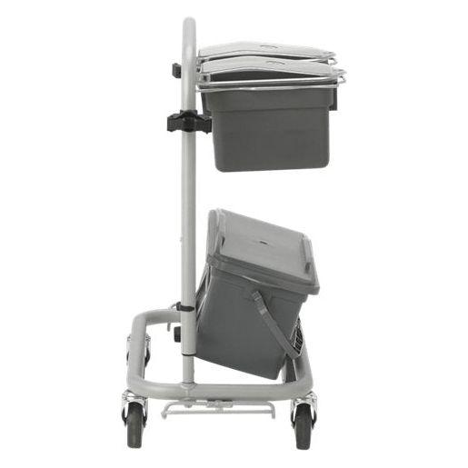 Rengøringsvogn, Vikan Slimliner, 795x400x830mm, grå, metal/PVC/PP/aluminium, til fugtsystem, med til - Sikkerhedsgiganten