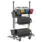 Rengøringsvogn, Vikan Slimliner, 795x400x830mm, grå, metal/PVC/PP/aluminium, til fugtsystem, med til - Sikkerhedsgiganten