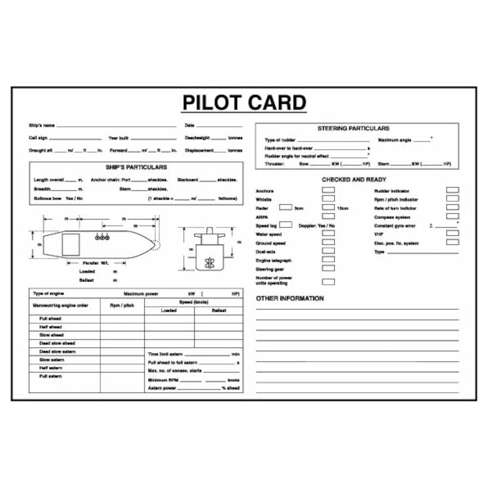 Sign IMO 1011 Pilot card 125254 - Sikkerhedsgiganten