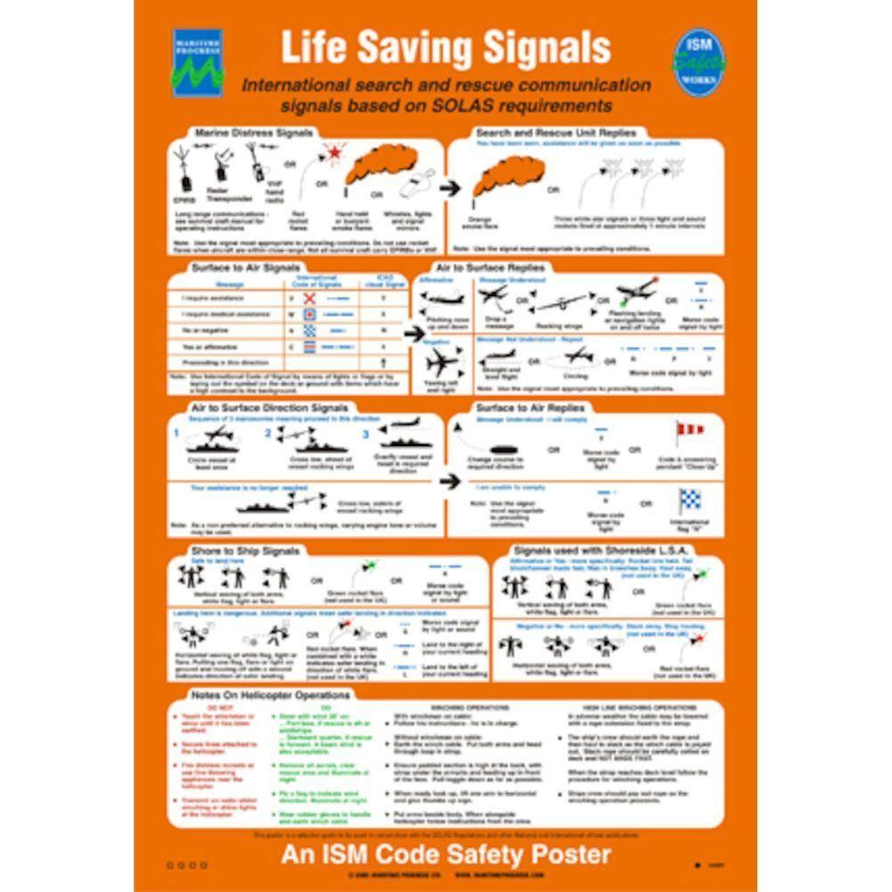 Sign IMO 1058 Life Saving Signals 125234 - Sikkerhedsgiganten