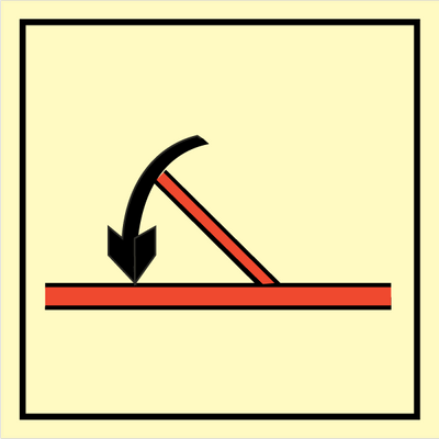 Sign IMO A class self closing fire door 104243 - Sikkerhedsgiganten