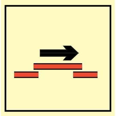 Sign IMO A class self closing sliding fire door 104231 - Sikkerhedsgiganten