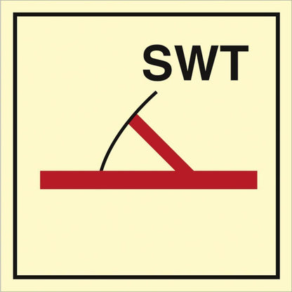 Sign IMO A class semi - watertight fire door 104250 - Sikkerhedsgiganten