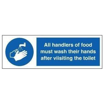 Sign IMO All handlers of food must wash hands 106224 - Sikkerhedsgiganten