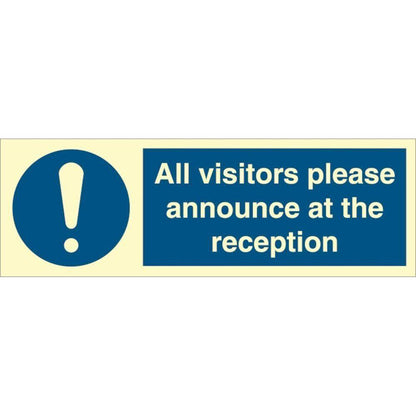 Sign IMO All visitors please announce at the reception 106254 - Sikkerhedsgiganten