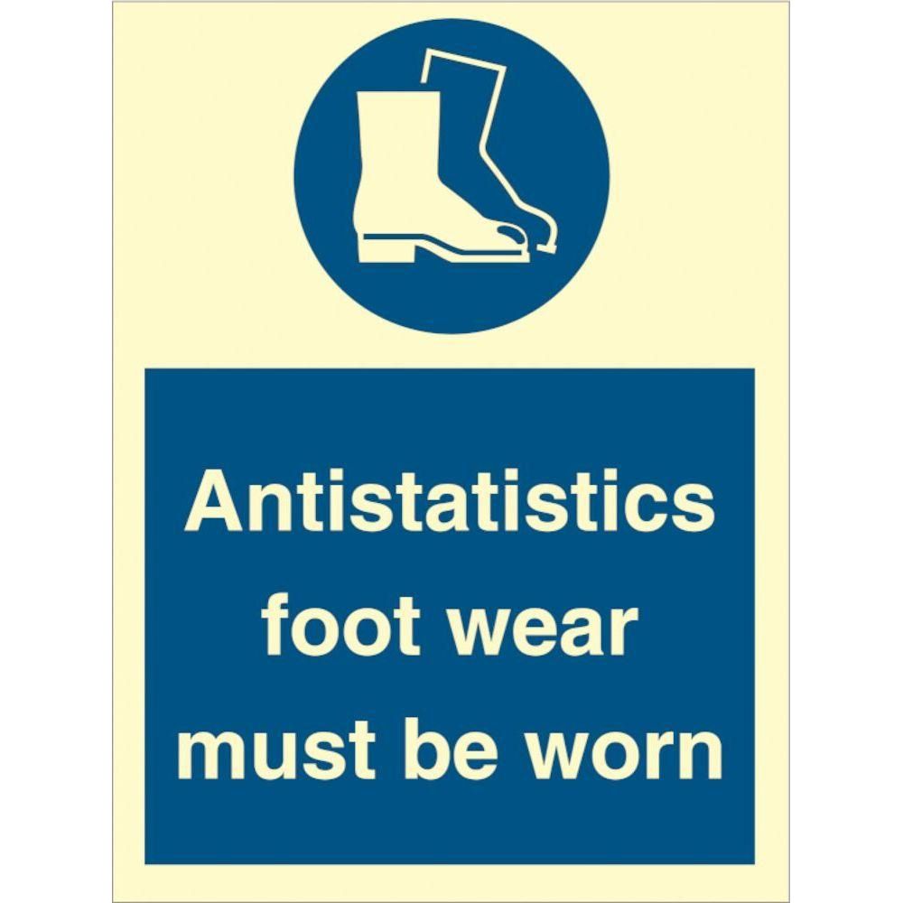 Sign IMO Antistatics foot wear must be worn 106027 - Sikkerhedsgiganten