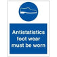 Sign IMO Antistatics foot wear must be worn 106027 - Sikkerhedsgiganten