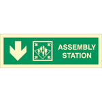 Sign IMO Assembly station arrow down 100054 - Sikkerhedsgiganten