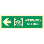 Sign IMO Assembly station arrow left 100052 - Sikkerhedsgiganten