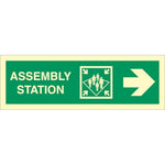 Sign IMO Assembly station arrow right 100057 - Sikkerhedsgiganten