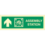 Sign IMO Assembly station arrow up 100050 - Sikkerhedsgiganten