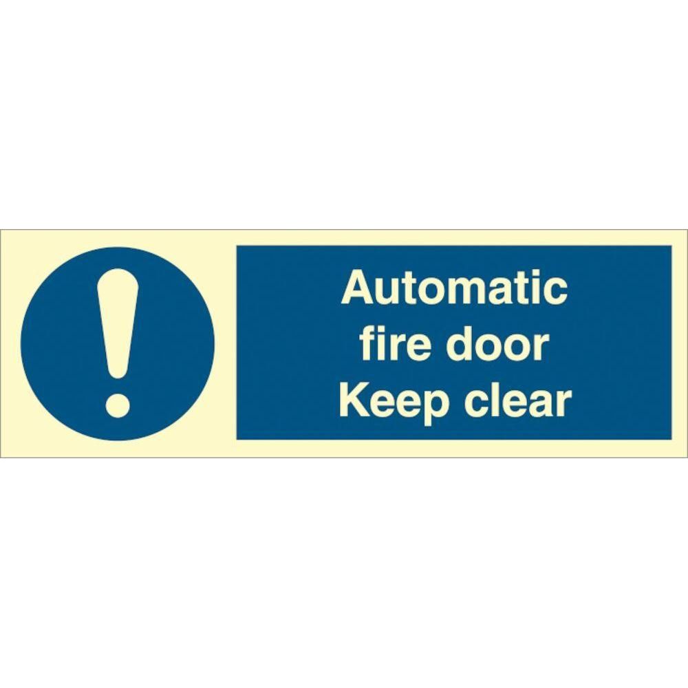 Sign IMO Automatic fire door 106217 - Sikkerhedsgiganten