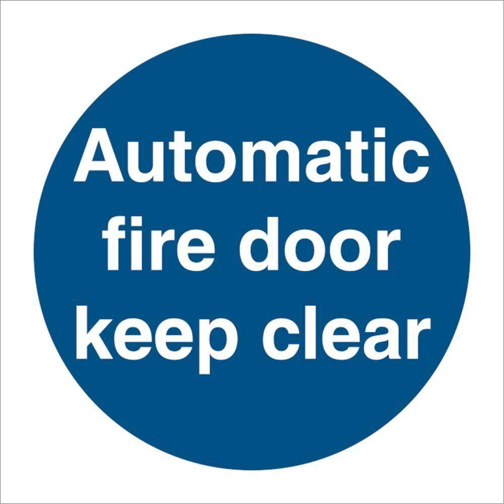 Sign IMO Automatic fire door keep clear 106121 - Sikkerhedsgiganten