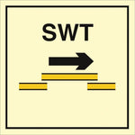 Sign IMO B class self closing semi - watertight sliding door SWT 104235 - Sikkerhedsgiganten