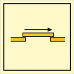 Sign IMO B class self closing sliding fire door 104234 - Sikkerhedsgiganten