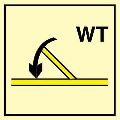 Sign IMO B class self closing watertight fire door 104245 - Sikkerhedsgiganten