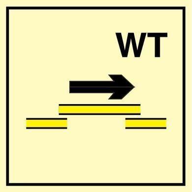 Sign IMO B class self closing watertight sliding fire door 104233 - Sikkerhedsgiganten