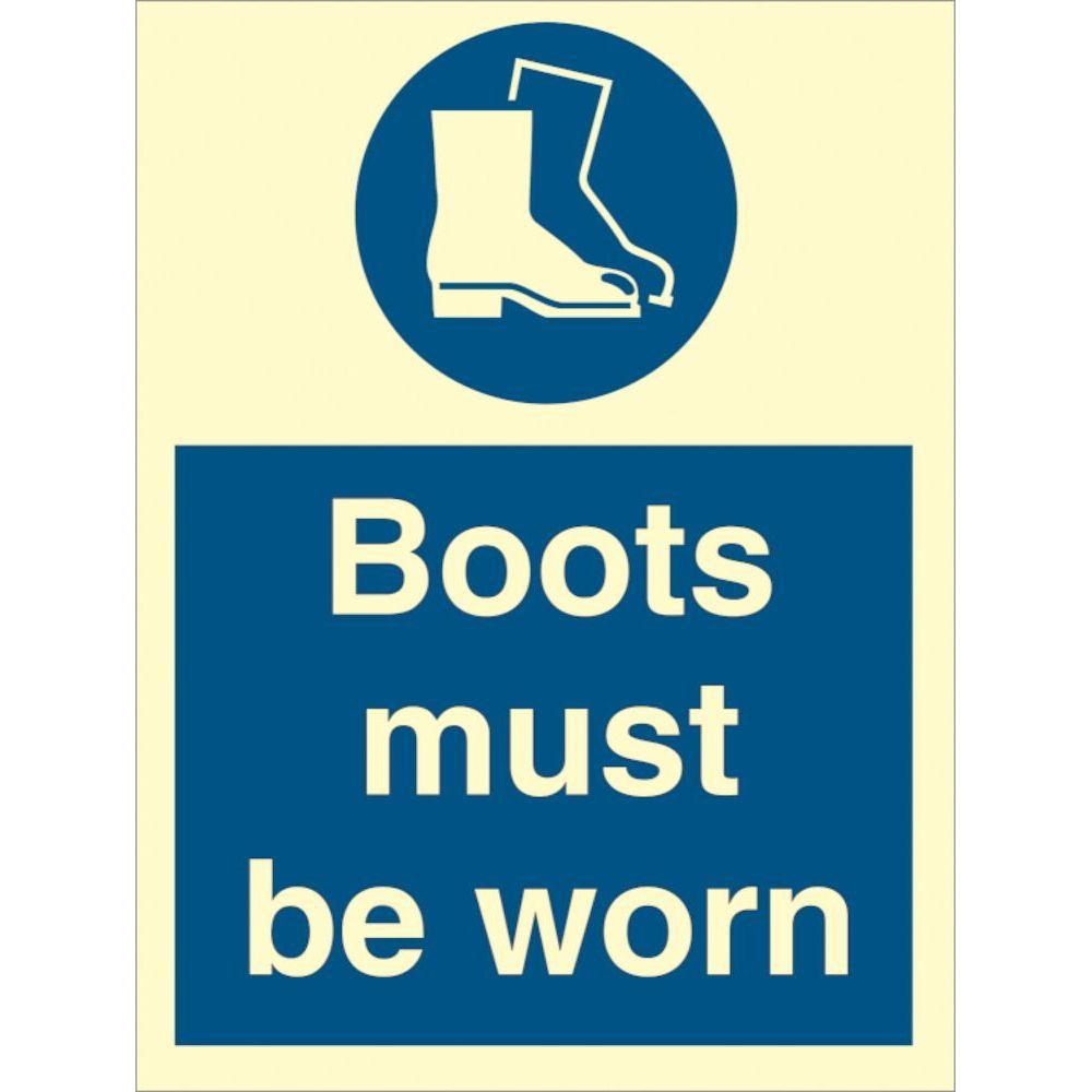Sign IMO Boots must be worn 106050 - Sikkerhedsgiganten