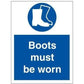 Sign IMO Boots must be worn 106050 - Sikkerhedsgiganten