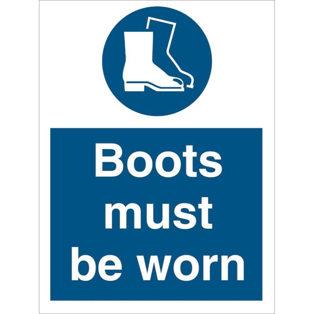 Sign IMO Boots must be worn 106050 - Sikkerhedsgiganten