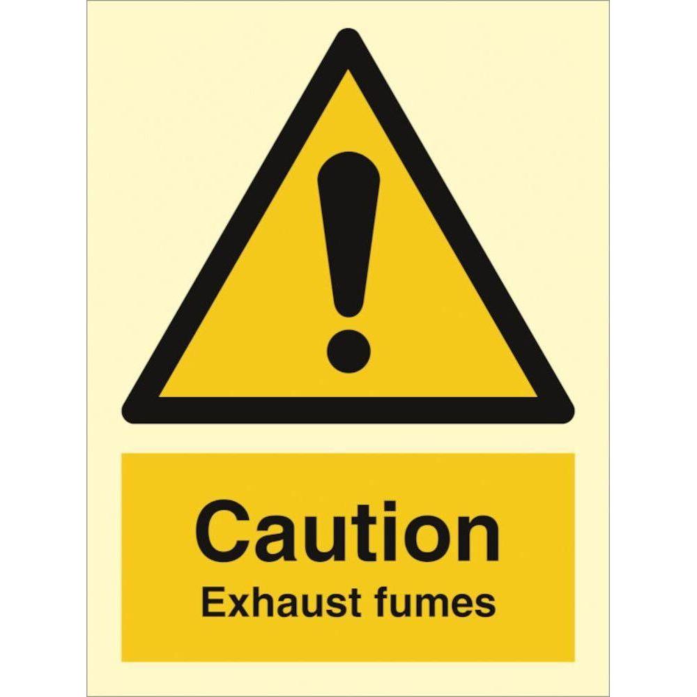 Sign IMO Caution Exhaust fumes 107063 - Sikkerhedsgiganten