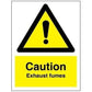 Sign IMO Caution Exhaust fumes 107063 - Sikkerhedsgiganten