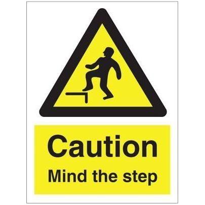 Sign IMO Caution Mind the step 107090 - Sikkerhedsgiganten