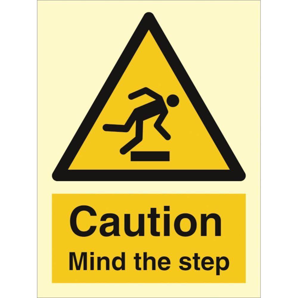 Sign IMO Caution Mind the step 107090 - Sikkerhedsgiganten