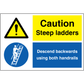 Sign IMO Caution - Steep ladders 120028 - Sikkerhedsgiganten