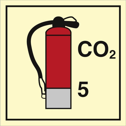 Sign IMO CO2 Extinguishers 5 104107 - Sikkerhedsgiganten