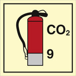 Sign IMO CO2 Extinguishers 9 104108 - Sikkerhedsgiganten