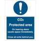 Sign IMO CO2 Protected area 106083 - Sikkerhedsgiganten