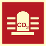 Sign IMO CO2 with rotating light 104314 - Sikkerhedsgiganten
