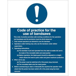 Sign IMO Code of practice for the use of bandsaws 106091 - Sikkerhedsgiganten