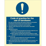 Sign IMO Code of practice for the use of bandsaws 106091 - Sikkerhedsgiganten