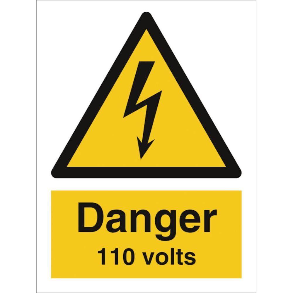 Sign IMO Danger 110 volts 107035 - Sikkerhedsgiganten
