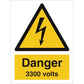 Sign IMO Danger 3300 volts 107055 - Sikkerhedsgiganten